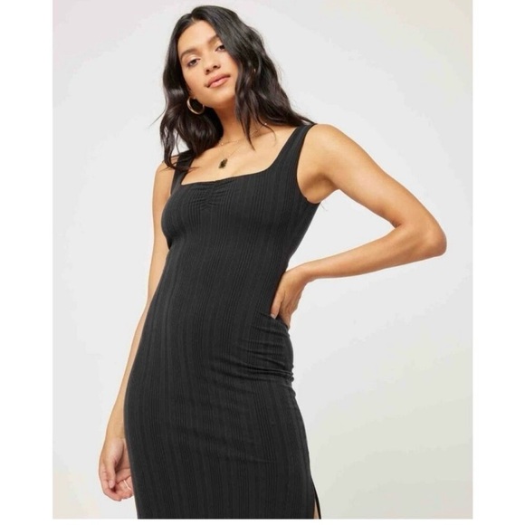 NWT L*Space Celine Midi Black Dress - Women’s Size S - Picture 1 of 10